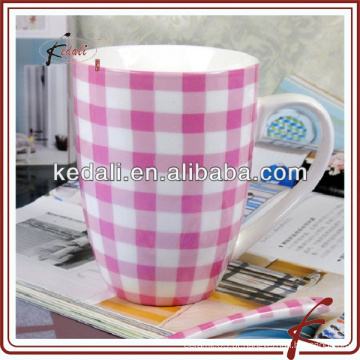 Rosa, cerâmico, café, caneca, jogo, colher